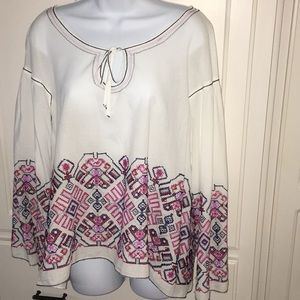 Chelsea & Violet embroidered cotton top